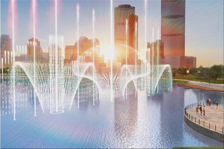 照明設計的好壞，極大的影響聲控噴泉水景工程的觀賞效果