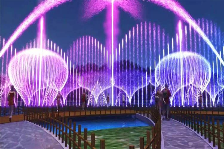 程控噴泉完全是靠設備制造出水量的，對水的射流控制是關鍵環節